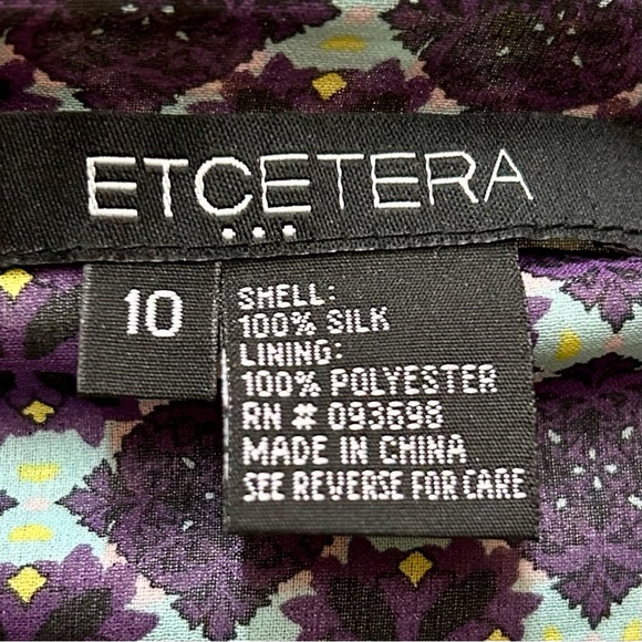 Etcetera 100% Silk Paisley Patchwork Skirt | Size 10 - Picture 2 of 3